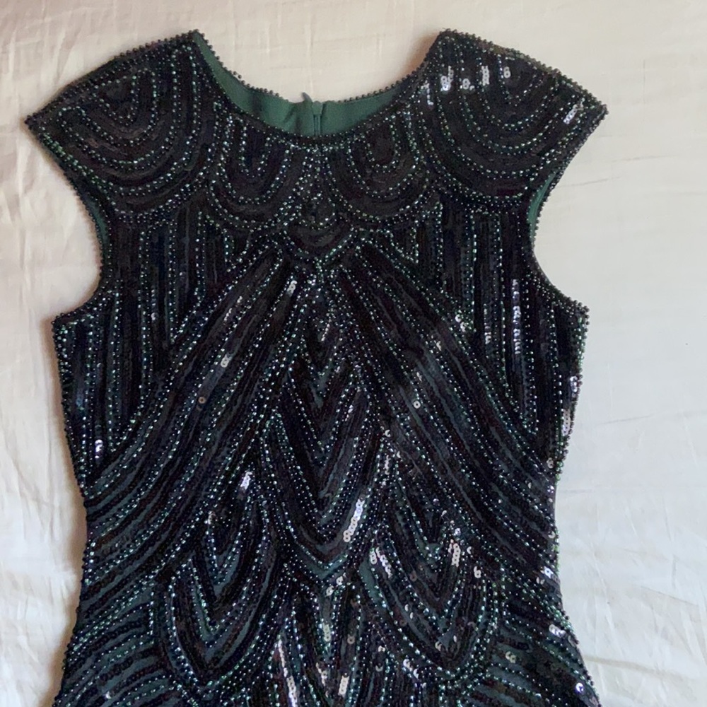 1920’s flapper sequined flapper dress with fringe. Good condition size xs/s - Picture 3 of 9